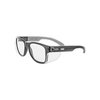 Magid Gemstone Classic Black Frame Y50 Safety Glasses wPermanent Side ShieldsClear, Gray Double Pack, 2PK Y50BKAFCGYDP